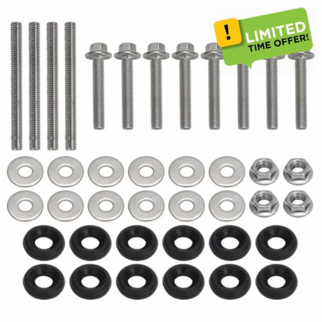 Stainless Steel Rocker Bolt Kit for 2002-2008 MINI Cooper S R53 JCW W11B16- Corrosion Resistant Valve Cover Bolts with Hex Socket & Seals
