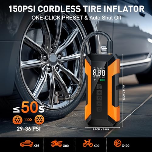 Portable Digital Cordless Bike Motorhome Tyre Inflato