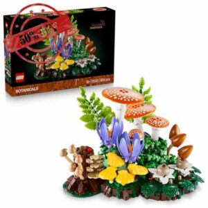 LEGO Botanicals Woodland Mushrooms - Artificial Plants Set for Adults - incl. a Toadstool & Faux Flowers for Living Room or Bedroom Decor - DIY Gift Idea - 11505