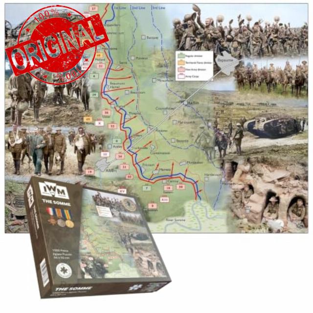 Battle of the Somme 110th Anniversary 1000 Piece Jigsaw Puzzle – Imperial War Museums WW1 Trench Map & Historic Imagery Puzzle with Audio Experience | Military History Gif