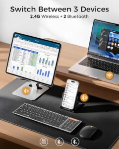 Portable Folding Keyboard for Laptop iPad | 2.4G+Dual Bluetooth