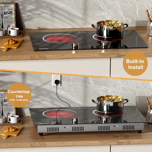 30cm Ceramic Hob Knob Control with 4-Hour Timer