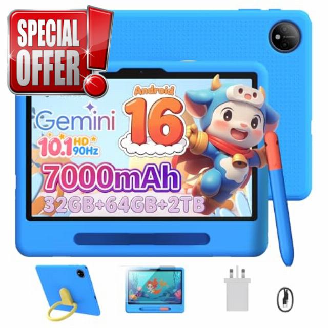 P10 Kid Kids Tablet with Silicone Case & Stylus Pen
