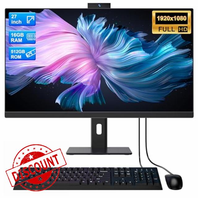27 Inch All-in-One Computer FHD Desktop PC