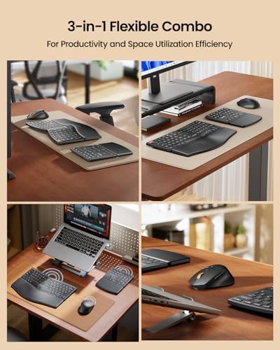EKM04 2.4GHz Wireless Ergo Keyboard Mouse Combo