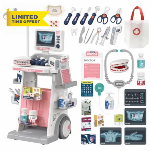RedCrab Doctors Trolley Set for Kids