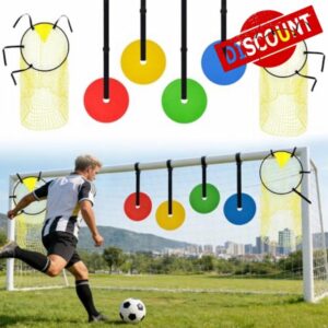 6 Pcs Football Target Net Set Soccer Goal Targets with Adjustable Straps