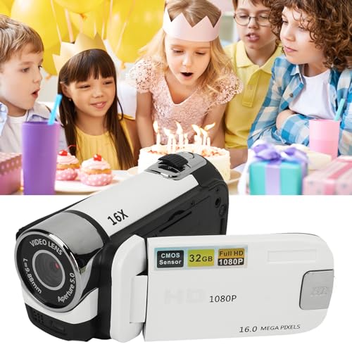 16MP Video Camera Camcorder with 2.4 Inch Rotatable Screen and Fill Light