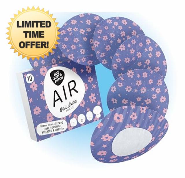 Not Just A Patch Air Freestyle Libre 2 Adhesive Patches (10 Pack) - Thrivabetic Designed Over Patches for Libre 2