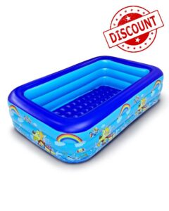 Durable Leak-Proof PVC Inflatable Paddling Pool–3 Layer Large Size for Kids & Adults