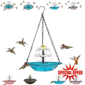 Solar Cascade Hanging Bird Bath Fountain