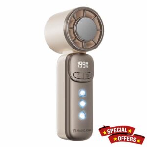 MAGIC JOHN Portable Handheld Fan with Ice Cooling