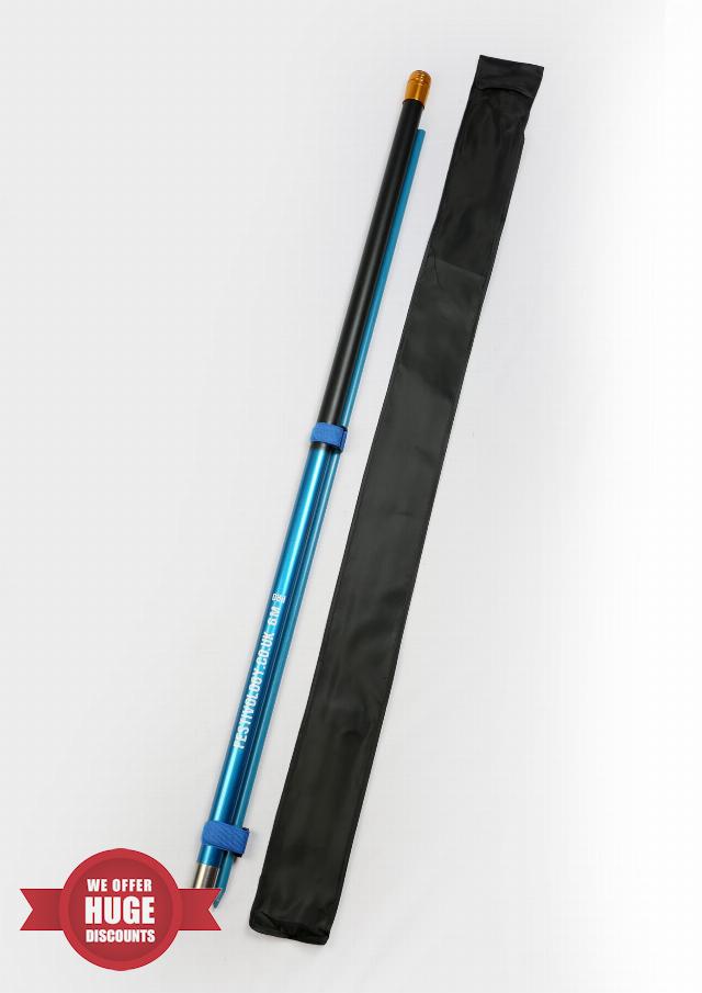 PRO Telescopic Flag Pole and Stake Bundle with Bag - Extra Strong Festival and Camping Flag Pole with Strong Ground Stake and Carry Bag (6m PRO Bundle)