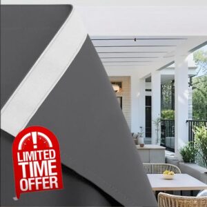 Lapalife Windproof Outdoor Curtain for Patio Waterproof