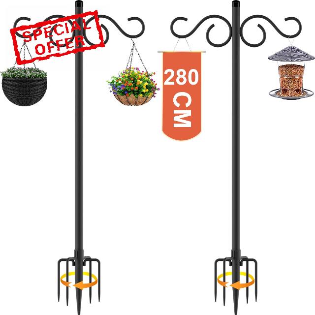 AILBTON 2PCS 280cm Shepherds Crook Hooks