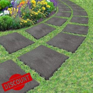 Garden Mile Set of 12 Plastic Paving Slabs 30cm – Non Slip Garden Floor Tiles