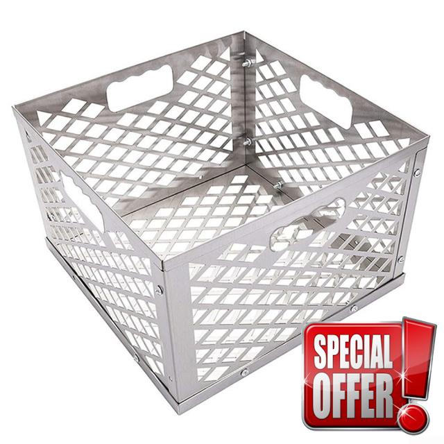 Heavy-Duty Charcoal Firebox Basket And Door Clamps