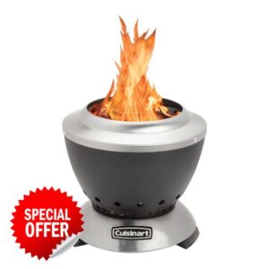 Cuisinart 19cm Table Top Cleanburn Smokeless Fire Pit for garden