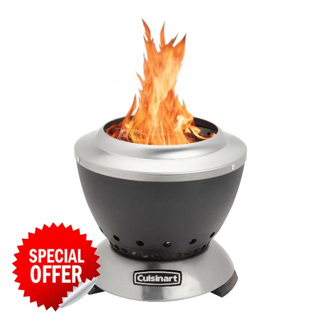 Cuisinart 19cm Table Top Cleanburn Smokeless Fire Pit for garden