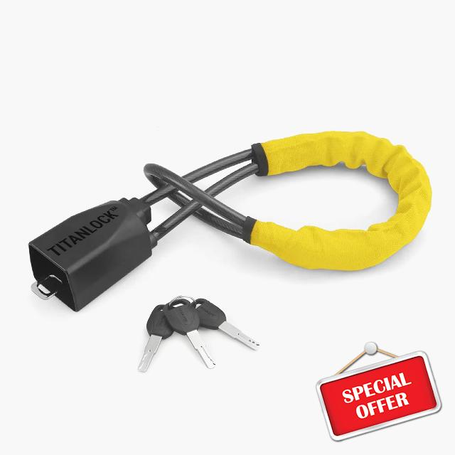 TitanLock Steering Wheel Lock – Anti-Theft Car Security Device with 5mm Steel Cable
