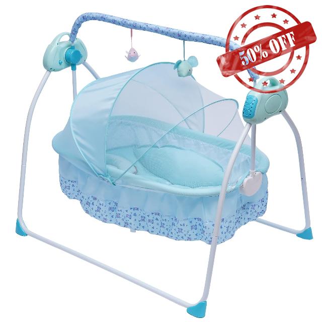 Electric Cradle 5 Gears Moses Basket with Controller