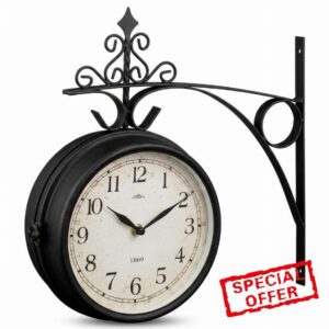 M&H Outdoor Dual Sided Station Clock