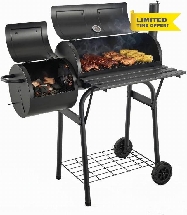 URBNLIVING Portable Charcoal BBQ Grill with Lid & Air Vent – Compact Tabletop Smoker for Outdoor Cooking