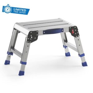 Loyoda Folding Aluminium Work Stool 40cm Height 226kg Load Capacity Lightweight 2.36kg