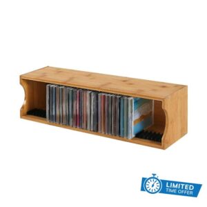 AriSen Bamboo CD Storage Rack