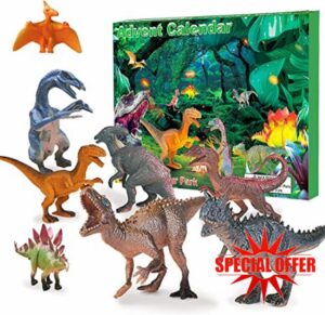 Dinosaur Advent Calendar 2026 Boys Kids with T-Rex Triceratops Velociraptor | 24-Day Christmas Holiday Countdown Surprises Xmas Gift Relief Stress Reusable Teenagers