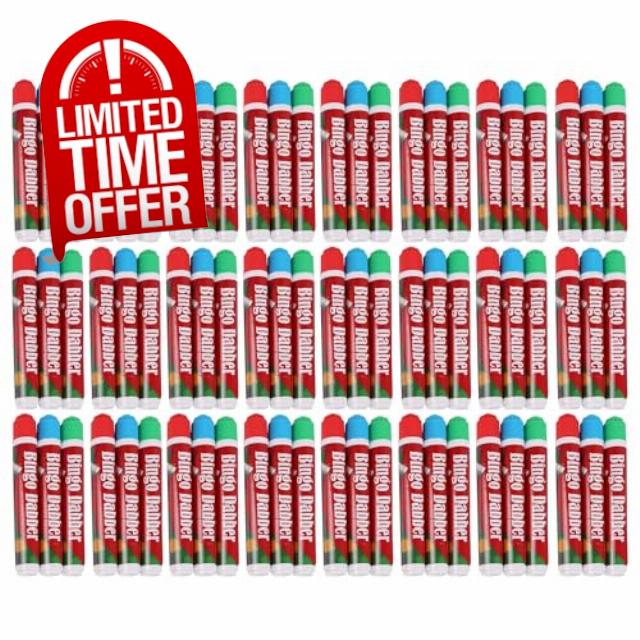 EASON BROS Pack Of 72 - Mixed Colour Non Drip Bingo Dabbers