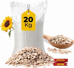20 Kg Premium Sunflower Heart Seeds Wild Bird Food – High Energy