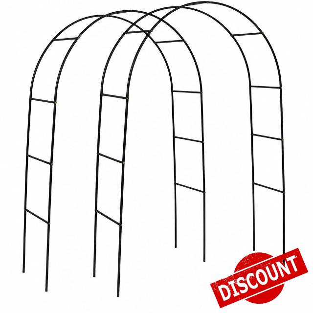 EVERGOODS Metal Garden Arch 2.4m x 1.4m
