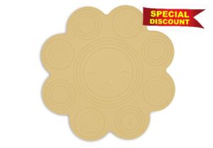 Jollein Bath Mat Kids - Sun - Honey - Non Slip Bath Mat - Safe Grip for Babies & Toddlers - Soft Silicone Anti Slip Mat - 45x45cm
