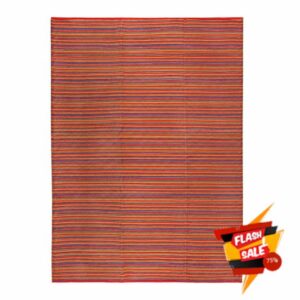 YöL Multicoloured Large Reversible Outdoor Rug 270x360cm Waterproof Garden Patio Camping Mat UV Resistant Recycled Plastic Picnic Beach Rug Lightweight Portable Durable Breathable Indoor Outdoor Use