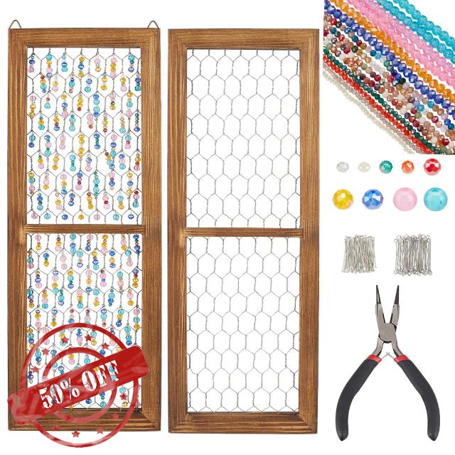 NBEADS Chicken Wire Wooden Frame Kit