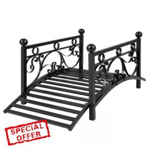 COSTWAY 1m/1.2m Metal Garden Bridge