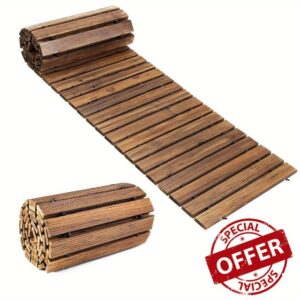 8FT Wooden Garden Pathway Roll Out Walkway
