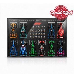 Display Frame Compatible with Lego Speed Champions F1 10Cars 77242-77251