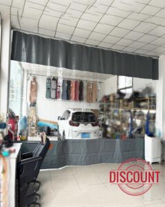 Retractable Garage Divider Curtain with Track for Industrial Room Partitioning