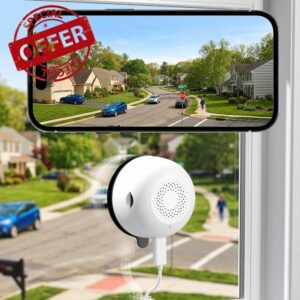 3MP 2K Indoor Window Camera - 2.4GHz & 5GHz WiFi Stick on Window Cameras for Home Security Looking Outside
