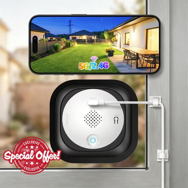 SYMYNELEC Window Cameras for Home Security: 5G&2.4G Indoor Camera for Outdoor Monitoring with 2K Full Color Night Vision Motion Human Vehicle Detection Easy Installation (Upgraded with Tilt Mount)