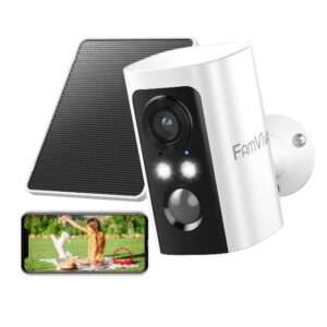 2K Wireless Outdoor Security Cameras with Solar Panels