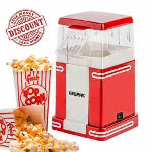 Geepas 1200W Electric Popcorn Maker Machine | Makes Hot