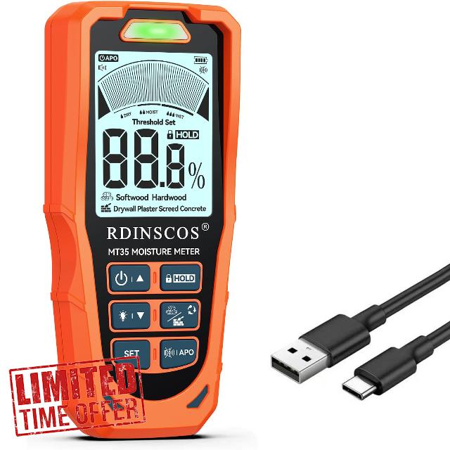 RDINSCOS Pinless Moisture Meter