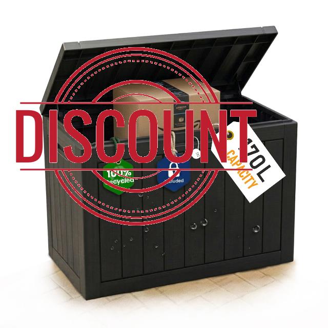 Olsen & Smith Parcel Box Outdoor 170L Garden Storage Box with Lid for Cushions