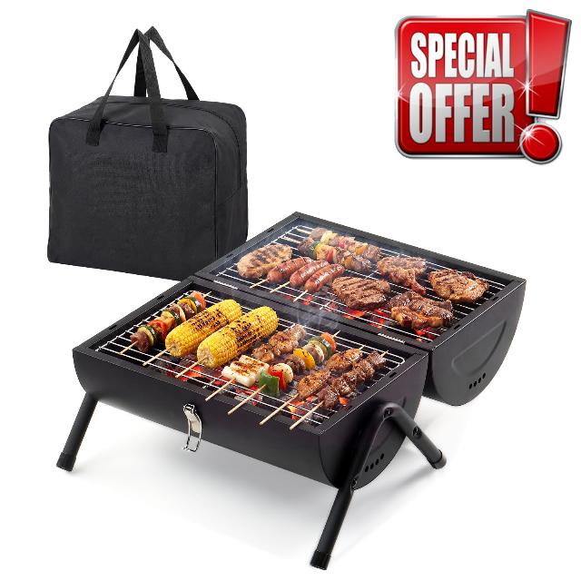 Portable Charcoal BBQ Grill with Storage Bag