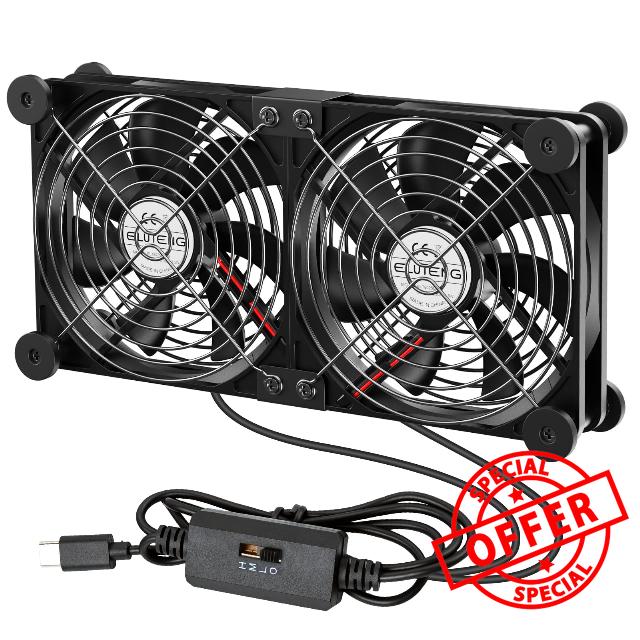 ELUTENG 2 in 1 USB C Fan 140mm