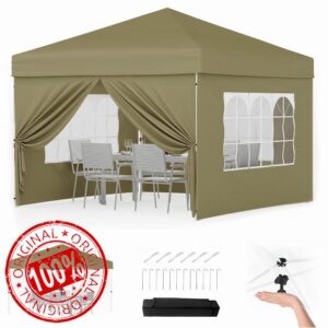Aptliton 3x3m Pop Up Gazebo with 4 Sidewalls