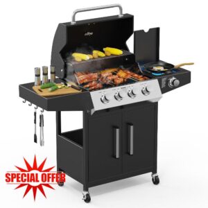 ROVSUN 4+1 Burner Gas BBQ Grill